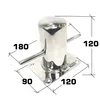 Boot Edelstahl Poller Kreuz Poller 120mm Niro Rostfrei Produktbild-Vorschau 7
