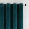 Samtvorhang 140 x 245 cm mit Öse wasserabweisend Petrol - Produktbild-Vorschau 5