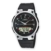 A Casio analog-digital watch with a black strap and silver bezel is shown against a white background. Produktbild-Vorschau