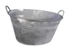Große Zinkwanne Pflanztopf Zinkbottich Blumentopf 54 cm Produktbild-Vorschau 1