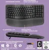 Logitech WAVE KEYS, schwarz - Kabellose ergonomische Produktbild-Vorschau 4