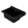 A black sink basin is shown against a white background. Produktbild-Vorschau