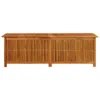 A wooden storage box with a slatted design. Produktbild-Vorschau