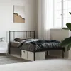 Bettgestell mit Kopfteil Metall Schwarz 90x190 cm , Produktbild-Vorschau 1
