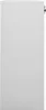 A full-shot of a light gray metal filing cabinet with a key in the lock. Produktbild-Vorschau