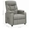 vidaXL Poltrona relax in tessuto grigio chiaro Anteprima dell’immagine prodotto 7