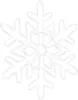 A white snowflake decoration against a white background. Produktbild-Vorschau