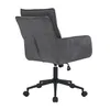 A gray office chair with a black base and wheels, shown from the back. Produktbild-Vorschau