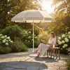 Parasol Relaxdays, Ø 180 cm, réglable en hauteur, Voir les images du produit 3
