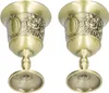 2 kusy sklenice na víno Vynikající chryzantéma vzor Vintage Náhled obrázku produktu 5