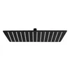 A black square shower head with white nozzles, shown from a top-down perspective against a white background. Produktbild-Vorschau