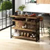 KOMFOTTEU Barový stôl 2 v 1 s úložným priestorom, barová Náhľad obrázku produktu 8