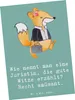 Mr. & Mrs. Panda Postkarte Juristin Humor - Meeresbrise - Produktbild-Vorschau 1