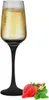 6 Sektgläser 210ml mit schwarzem Stiel Champagner Produktbild-Vorschau 2