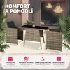 Ratanová sedací souprava Lausanne 2+1 - přírodní Náhled obrázku produktu 5