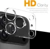 A close-up of a clear camera lens protector placed over a smartphone's camera module. Anteprima dell’immagine prodotto