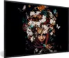 MuchoWow® Gerahmtes Poster Blumen - Schmetterling - Frauen Produktbild-Vorschau 1