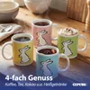 Kaffeebecher 'Bunny' 4er Set 300 ml Steinzeug 12,5x9,5x8cm Produktbild-Vorschau 3