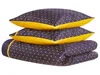 A stack of bedding, including two pillows and a folded duvet, with a geometric pattern. Náhled obrázku produktu