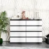 Commode gris anthracite / blanc mat à 8 tiroirs – Buffet Voir les images du produit 3