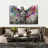 Graffiti Street Art Engel mit Flügeln Wandbild Leinwandbild Produktbild-Vorschau 3