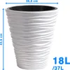 nabbi Plastový kvetináč DBSA400 38,8 cm - biela Náhľad obrázku produktu 12