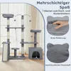 COSTWAY 136 cm tiragraffi, albero per gatti con grotta per Anteprima dell’immagine prodotto 2
