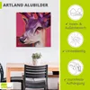 ARTland Wandbild Alu für Innen & Outdoor Felix pink Größe: Produktbild-Vorschau 3