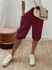 ASKSA Dámské letní plátěné kalhoty Vzdušné capri kalhoty s Náhled obrázku produktu 2