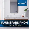kör4u Raumsparsiphon mit Geruchsverschluss 1 1/4" x 32mm Produktbild-Vorschau 2