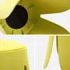 sweeek - 2er-Set stapelbare Hocker mit Kunstleder - Gelb Produktbild-Vorschau 3