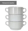 set di 6 ciotole per zuppa Stiva 250ml in porcellana bianca Anteprima dell’immagine prodotto 4