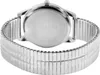 Close-up view of the back of a watch with a metal expansion band. Produktbild-Vorschau