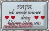vianmo Blechschild 12x18 cm Papa ich werde dein kleiner Produktbild-Vorschau 1