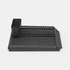 A dark gray dish drying rack with a utensil holder is shown against a light gray background. Podgląd zdjęcia produktu
