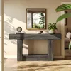 Wanbor console tafel, 160 cm lang. Twee-laags console tafel Productafbeelding-voorbeeld 4