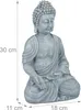 Relaxdays 10025658_940, Šedá, Poly pryskyřice, Buddha, 1 Náhled obrázku produktu 4