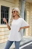 ASKSA T-shirt femme été manches courtes oversized col rond Voir les images du produit 3