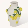 Atmosphera Blumenvase Zitronen - gelb - Keramik - D20 x H33 Produktbild-Vorschau 5