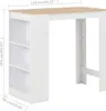 vidaXL Stolik barowy z półką biały 110x50x103 cm Podgląd zdjęcia produktu 5