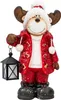 Elch Deko Weihnachten XL 40cm mit LED Laterne  Produktbild-Vorschau 1