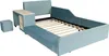 Letto imbottito Sweiko, letto singolo con scrivania e Anteprima dell’immagine prodotto 14