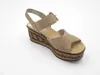 Rieker Damen-Wedges-Sandalette mit Keilabsatz Beige-Braun, Produktbild-Vorschau 63