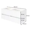 Doppelwaschtisch Mineralguss 120 cm LOUROSA-03 in Produktbild-Vorschau 5