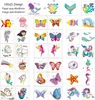 80x glitter tattoo set per ragazze, farfalla sirena Anteprima dell’immagine prodotto 4