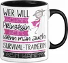 Survival-Trainerin Tasse Geschenk Spruch Wer Will Schon Produktbild-Vorschau 1