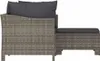 vidaXL 3-tlg. Garten-Lounge-Set mit Kissen Grau Poly Rattan Produktbild-Vorschau 5