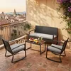 BEALIFE Gartenmöbel-Set 4-teilig mit Gartentisch | 4 Produktbild-Vorschau 6