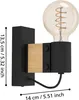 Applique BAILRIGG acier noir, bois brun E27 1X40W L:5.5cm Voir les images du produit 3