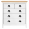 vidaXL Sideboard Hill Range Blanc 79×40×80 cm Pin massif Voir les images du produit 9